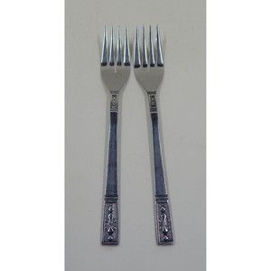 Interpur Stainless Steel Fleur de Lis Salad Forks Set of 2